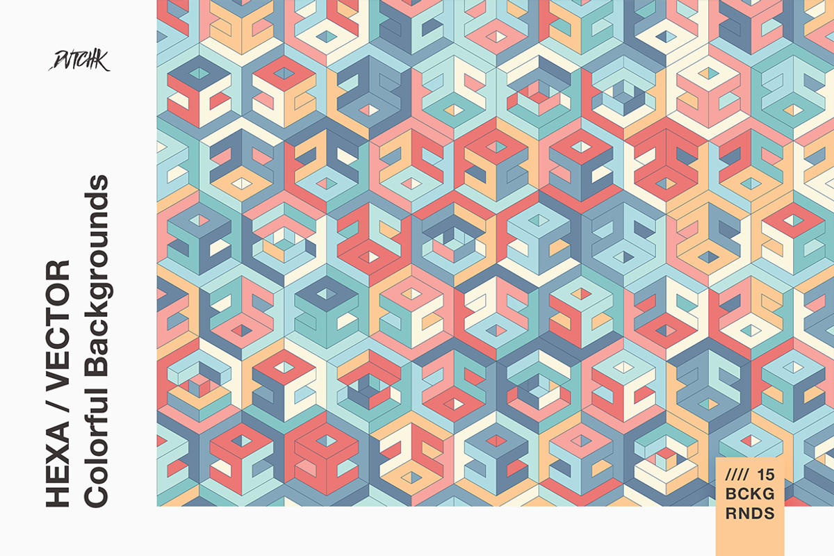 Hexa | Colorful Vector Backgrounds, a Pattern Graphic by dvtchk (Photo 8 of 10)