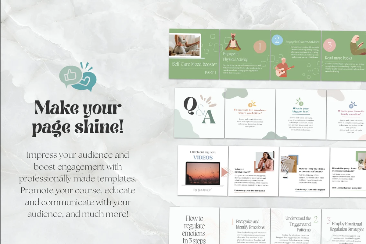 Health Coach Carousel Template, a Social Media Template by PittaFinePrint (Photo 2 of 7)