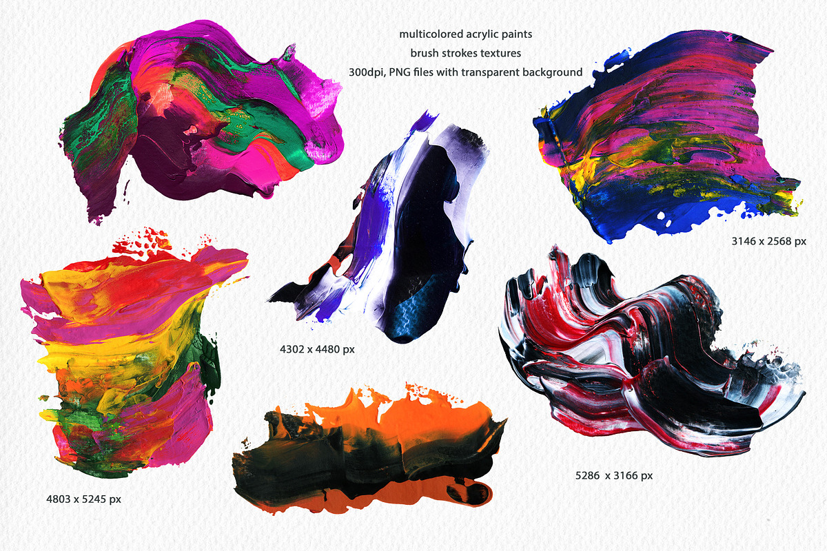 Acrylic Brush Strokes Textures, a Texture Graphic by Marmoris.Arts (Photo 7 of 12)
