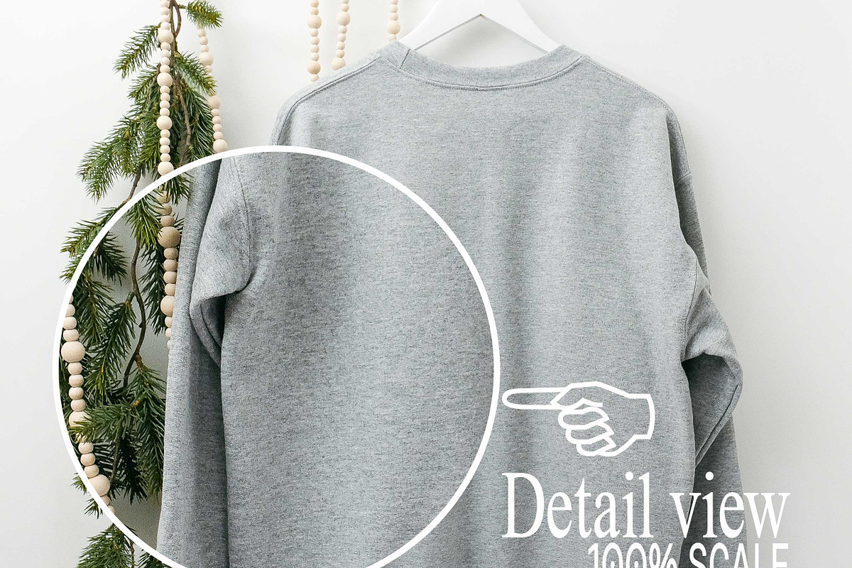 Sport Grey Gildan 18000 Mockup x3, a Shirt Mockup by Uncommon Mockups (Photo 5 of 7)