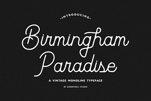 Birmingham Paradise - Monoline Font
