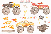 Transport bundle partIII watercolor, a Decorative Illustration by Marina Ermakova (Thumbnail 10 of 29)