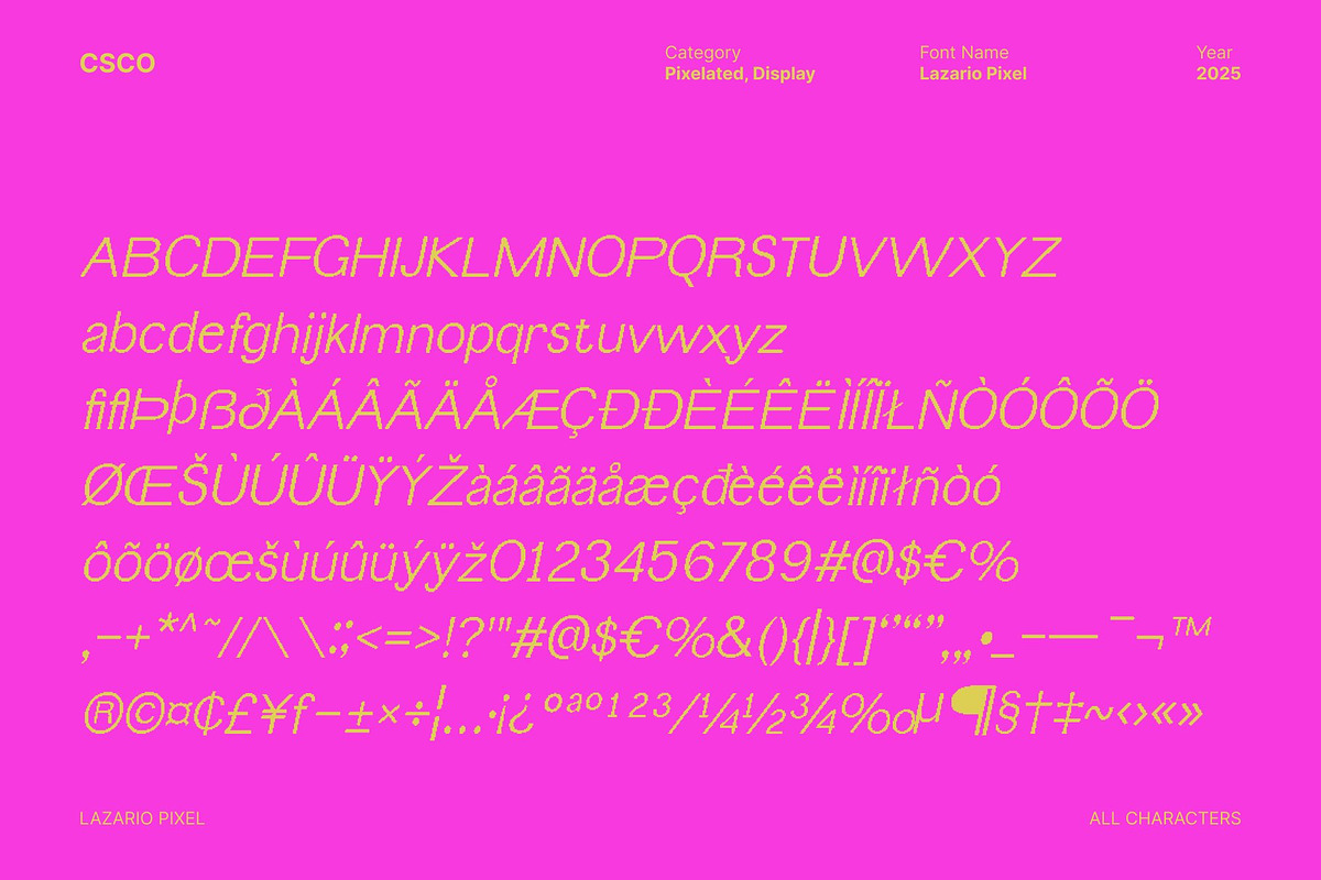 Lazario Pixel, a Sans Serif Font by Craft Supply Co. (Photo 8 of 8)