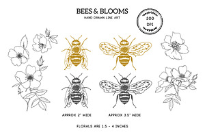 Bees & Blooms - Honeybees And Roses