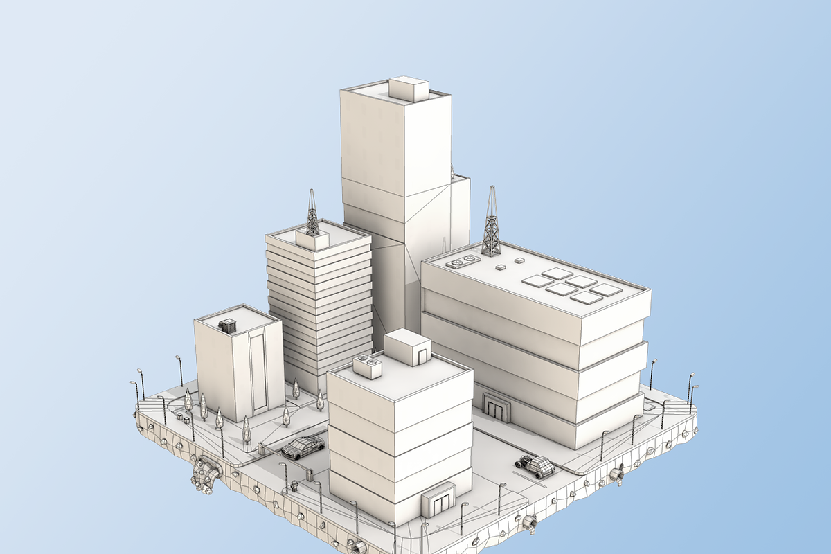 Low Poly City Block Factory Building, an Architecture 3D Model by 3DGeeq (Photo 5 of 6)