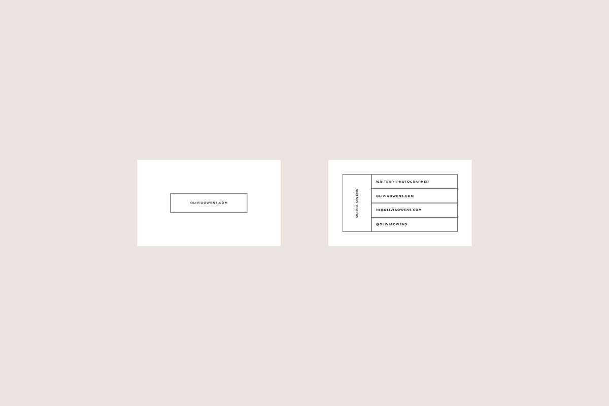 Olivia Business Card Template, a Business Card Template by studiolmh (Photo 4 of 4)