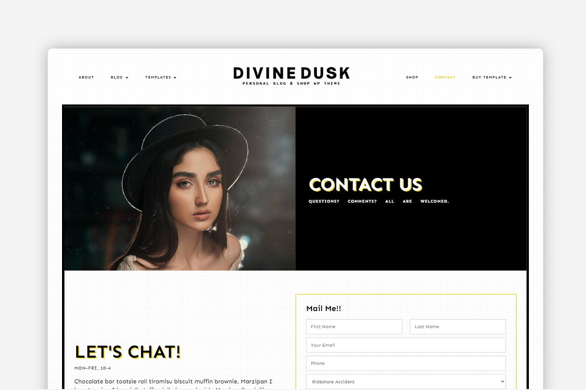 Devine Dusk - WordPress Theme Blog & shop preview 6