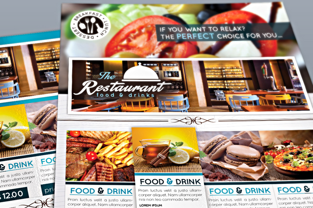 Restaurant Flyer and Menu, a Flyer Template by fatihakdemir (Photo 2 of 4)