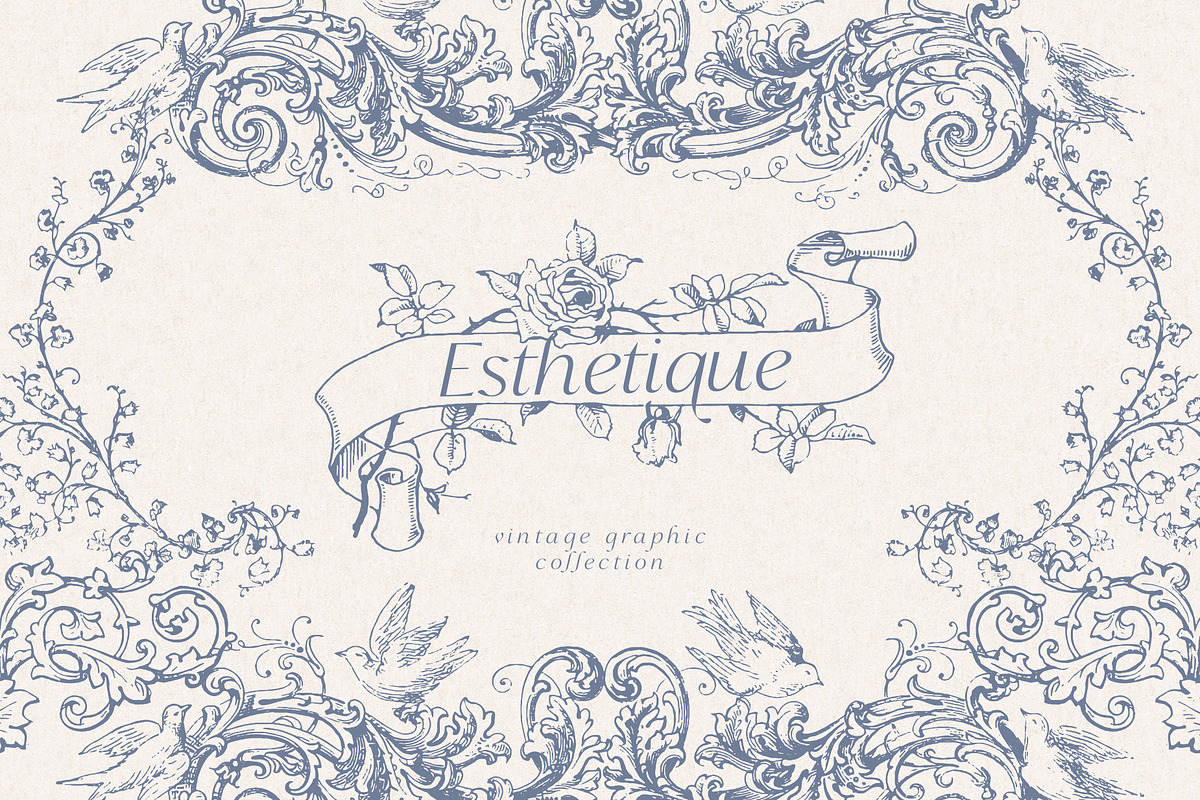 Baroque Vintage Vector Frames Crests, a Decorative Illustration by Veris Studio (Photo 9 of 12)