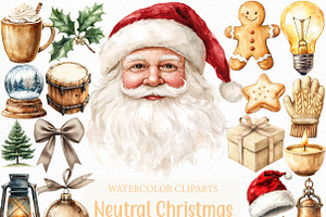 Neutral Christmas Clipart, an Illustration by Craft Nest
