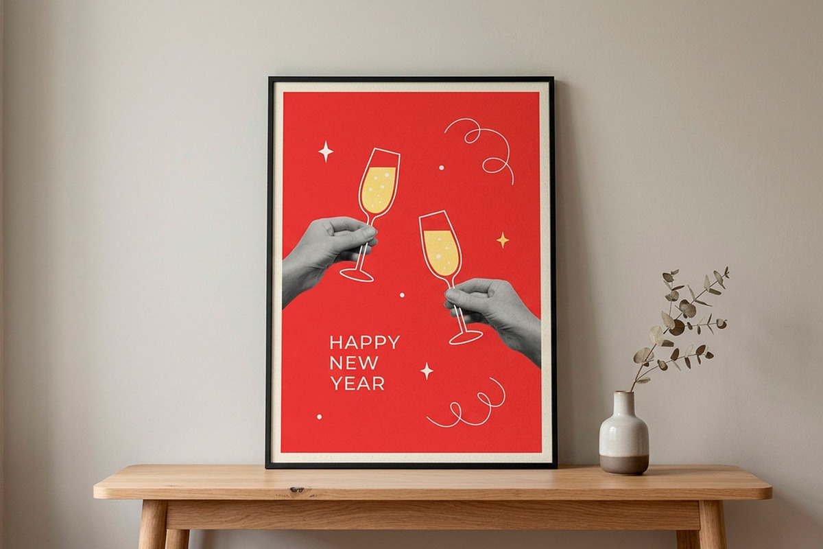 Modern Christmas Collage Elements, a Seasonal Illustration by yarynabo (Photo 4 of 6)