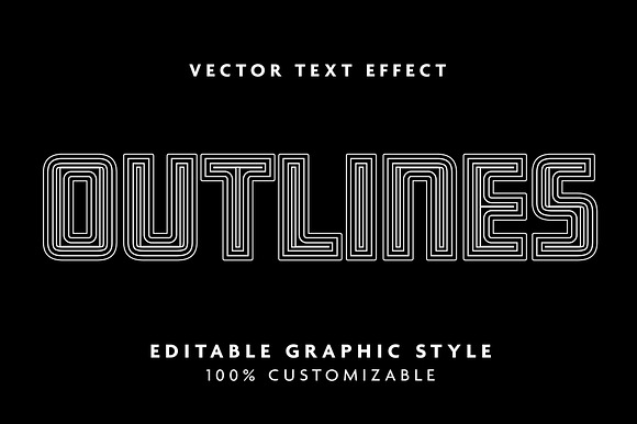 Layered Outline Text Effect preview 3