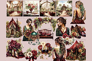 Bohemian Wedding Clipart | Marsala, a Person Illustration by GlamArtZhanna (Thumbnail 3 of 5)