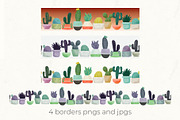 Cactus Garden Clipart Set, an Illustration by Bridgett Stahlman Design (Thumbnail 4 of 10)