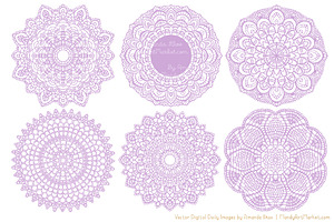 Lavender Doily Lace Clipart