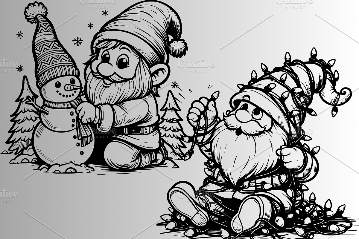 Gnome Christmas SVG PNG, a Seasonal Illustration by Easli-Done Designs (Photo 3 of 4)