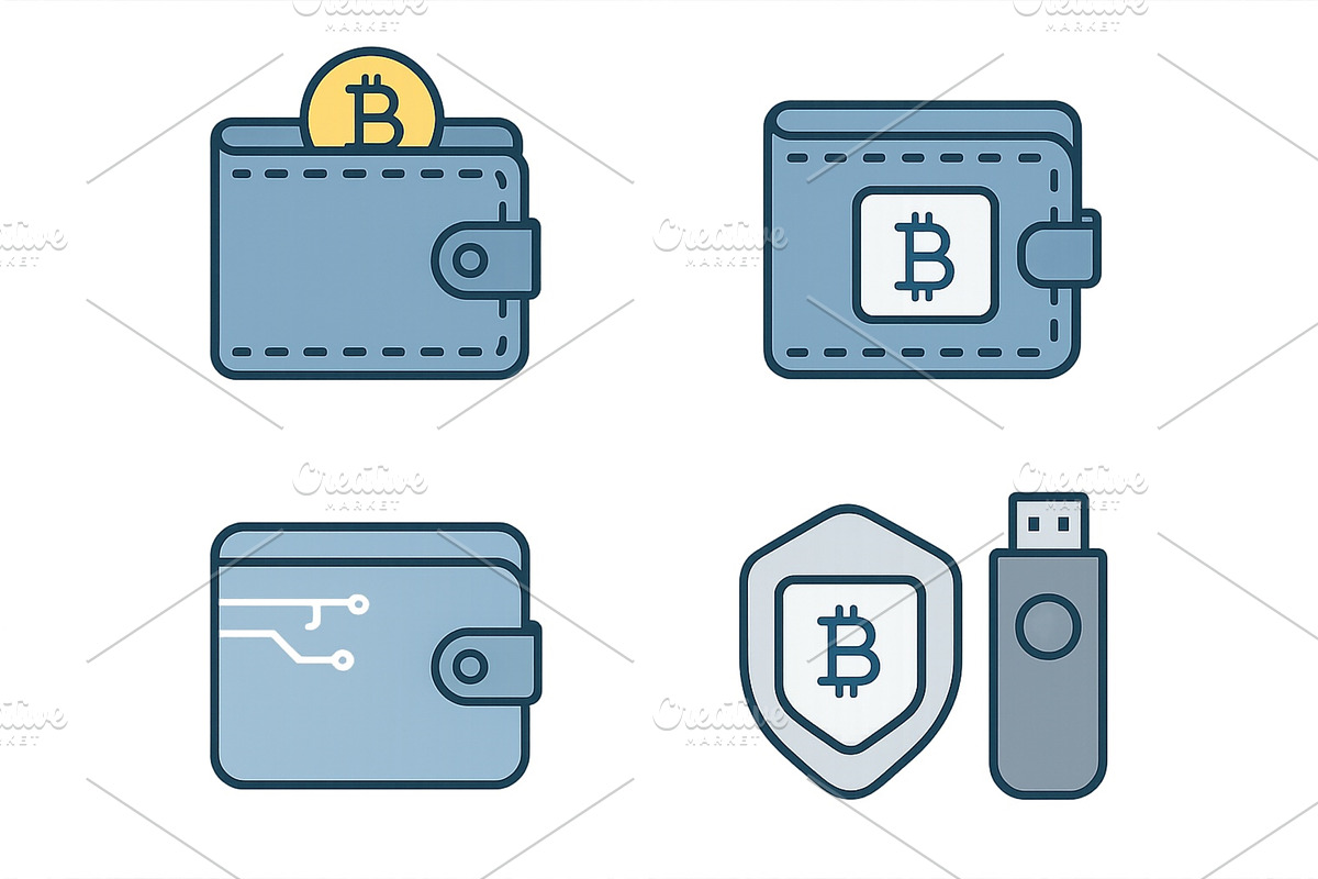 Digital wallets for cryptocurrencies, a Technology Illustration by ZinetroN