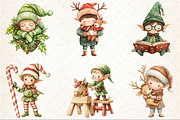 Whimsical Christmas Elf Clipart, an Illustration by Rose Art (Thumbnail 3 of 4)