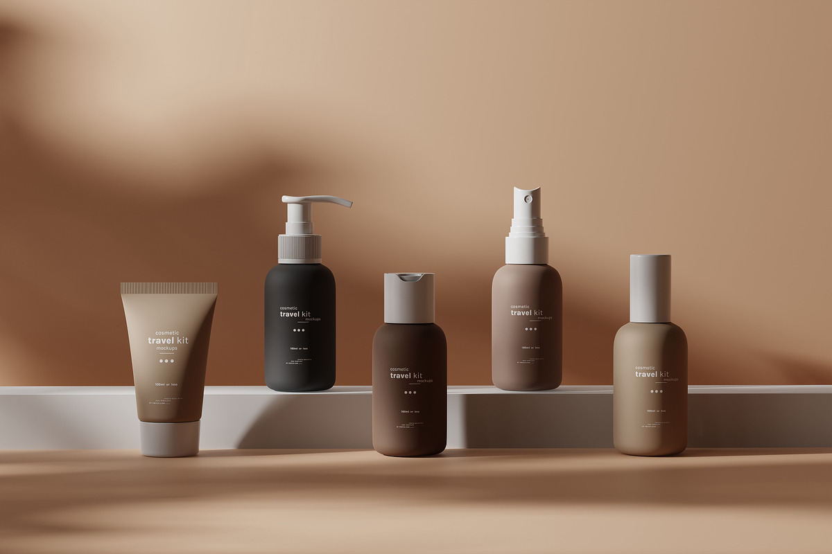 Cosmetic Travel Kit Mockups, a Packaging Mockup by pmvch (Photo 8 of 53)