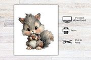 Watercolor Baby Animal PNG Clipart, an Illustration by Canvas Craft (Thumbnail 8 of 8)