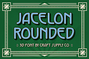 Jacelon Rounded 3D, a Sans Serif Font by Craft Supply Co. (Thumbnail 1 of 8)