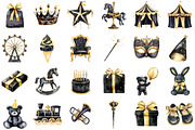 Luxury Black Kids Birthday Clipart, an Illustration by Sublimation Artist (Thumbnail 2 of 6)
