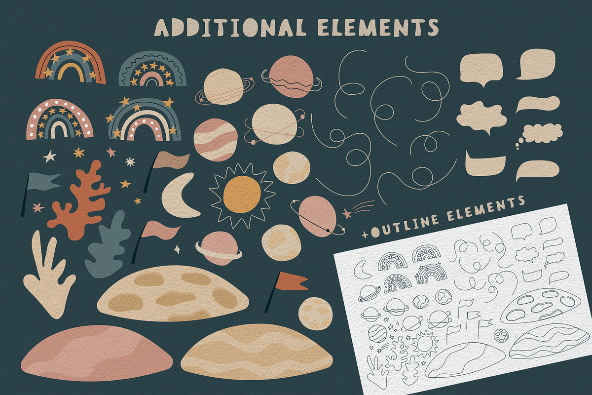Space adventure. Clipart for kids, an Animal Illustration by RinaKustova (Photo 9 of 19)