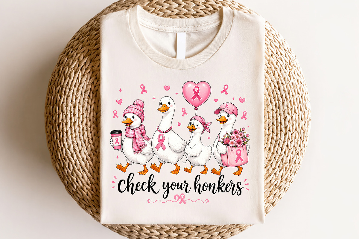 Check Your Honkers Breast Cancer, a Seasonal Illustration by CraftArtStudio (Photo 4 of 4)