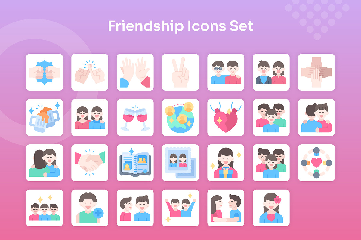 Friendship Icons Set - Flat, an Icon by Kmg Design (Photo 2 of 2)