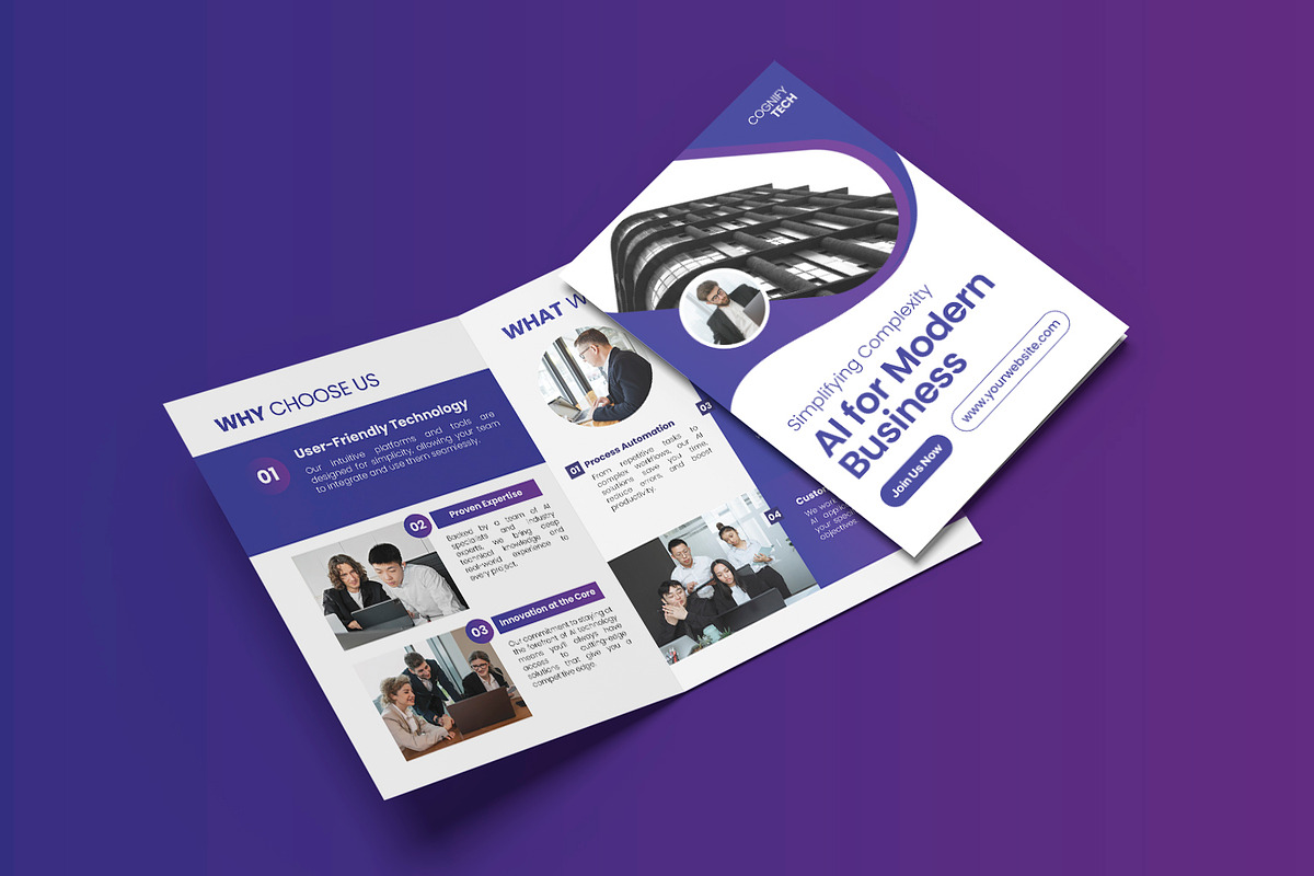 Cognifytech - Bifold Brochure, a Brochure Template by Esensifiksi.studio (Photo 3 of 3)