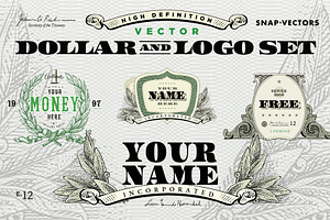 Vector Dollar And Money Logo Set