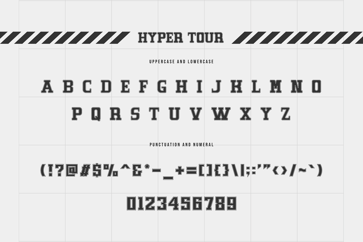 Hyper Tour - A Sport Display Font, a Serif Font by overlaytemplates (Photo 5 of 5)