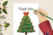Glitter Christmas Tree Coquette Bow, an Illustration by Creative Art (Thumbnail 4 of 6)