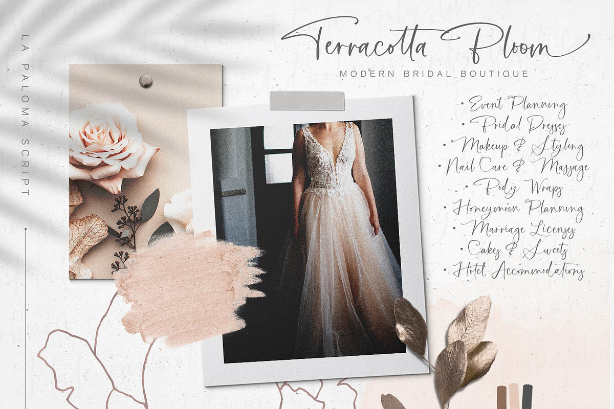 La Paloma Script + Catchwords, a Script Font by Callie Rian & Co. (Photo 11 of 21)