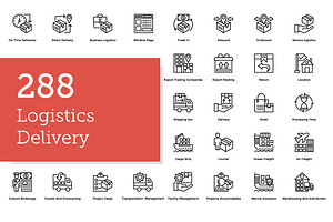 288 Logistics Delivery Icons