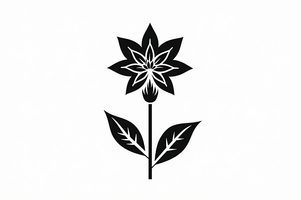 Black Floral Silhouette Set, an Illustration by balal (Photo 7 of 21)
