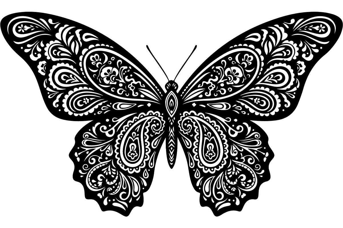 Elegant Butterfly Silhouette, an Object Graphic by Designer_Momina (Photo 19 of 20)