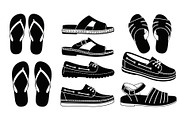 Beach Sandals Flip Flop Vector Bundl, an Illustration by jahid234 (Thumbnail 17 of 49)