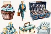 Happy Father's Day Clipart Bundle, a Seasonal Illustration by Design Scotch (Thumbnail 4 of 8)