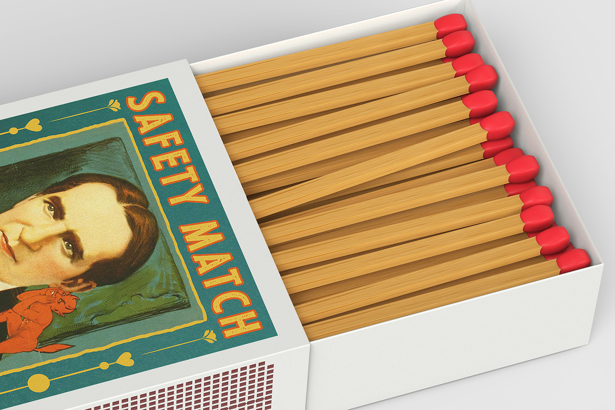 Match Box Mockup - 11 views, a Packaging Mockup by Illusiongraphic (Photo 14 of 19)