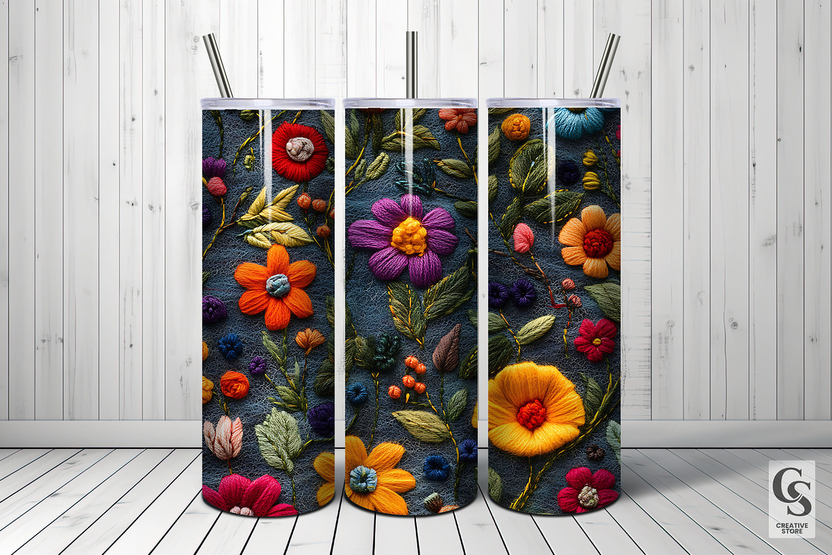 Felted Wool Art Flower Digital Paper, a Pattern Graphic by Creative Store (Photo 5 of 5)