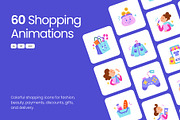 60 Animated Shopping Flat Icons, an Emoji Icon by Prosymbols (Thumbnail 1 of 4)