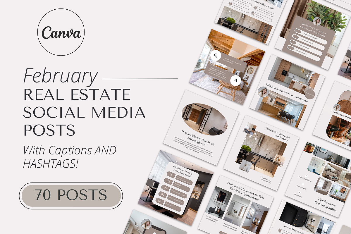 Aesthetic February Real Estate Posts, a Social Media Template by Marketing Templates Co. (Photo 1 of 9)