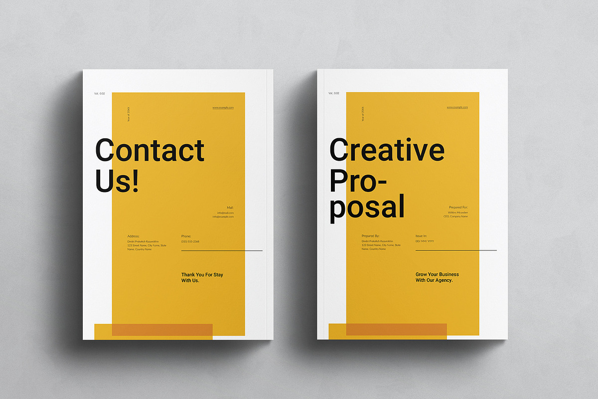 Creative Project Proposal Templates, a Brochure Template by E-Type (Photo 7 of 7)