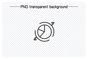 Data Pie Chart and Graph Icons Set, an Outline Icon by Designfour (Thumbnail 3 of 7)