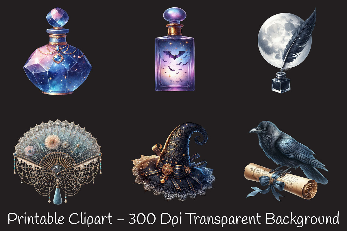 Elegant Halloween Clipart, an Illustration by RobertsArt (Photo 5 of 7)