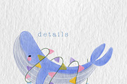 Watercolor Ocean Clipart, an Animal Illustration by Oleksandra Illustrates (Thumbnail 3 of 21)