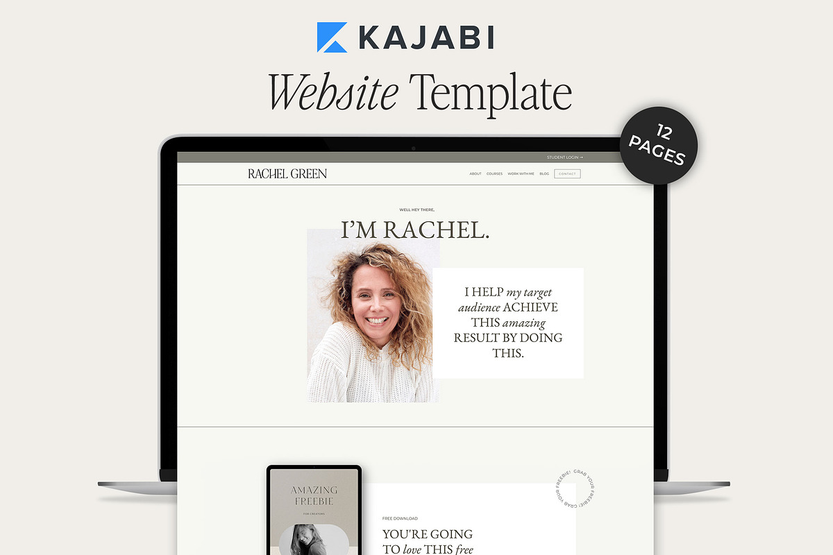 Kajabi website template coach, a Websites & App Template by goldcoastcreative (Photo 1 of 10)