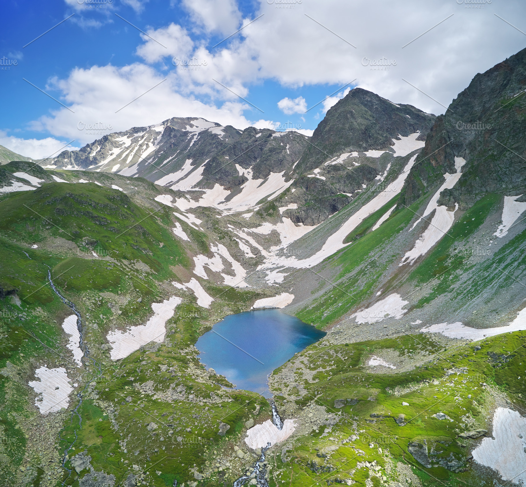 Dukka lakes near Arkhyz village in Russia, a Photo by djgis