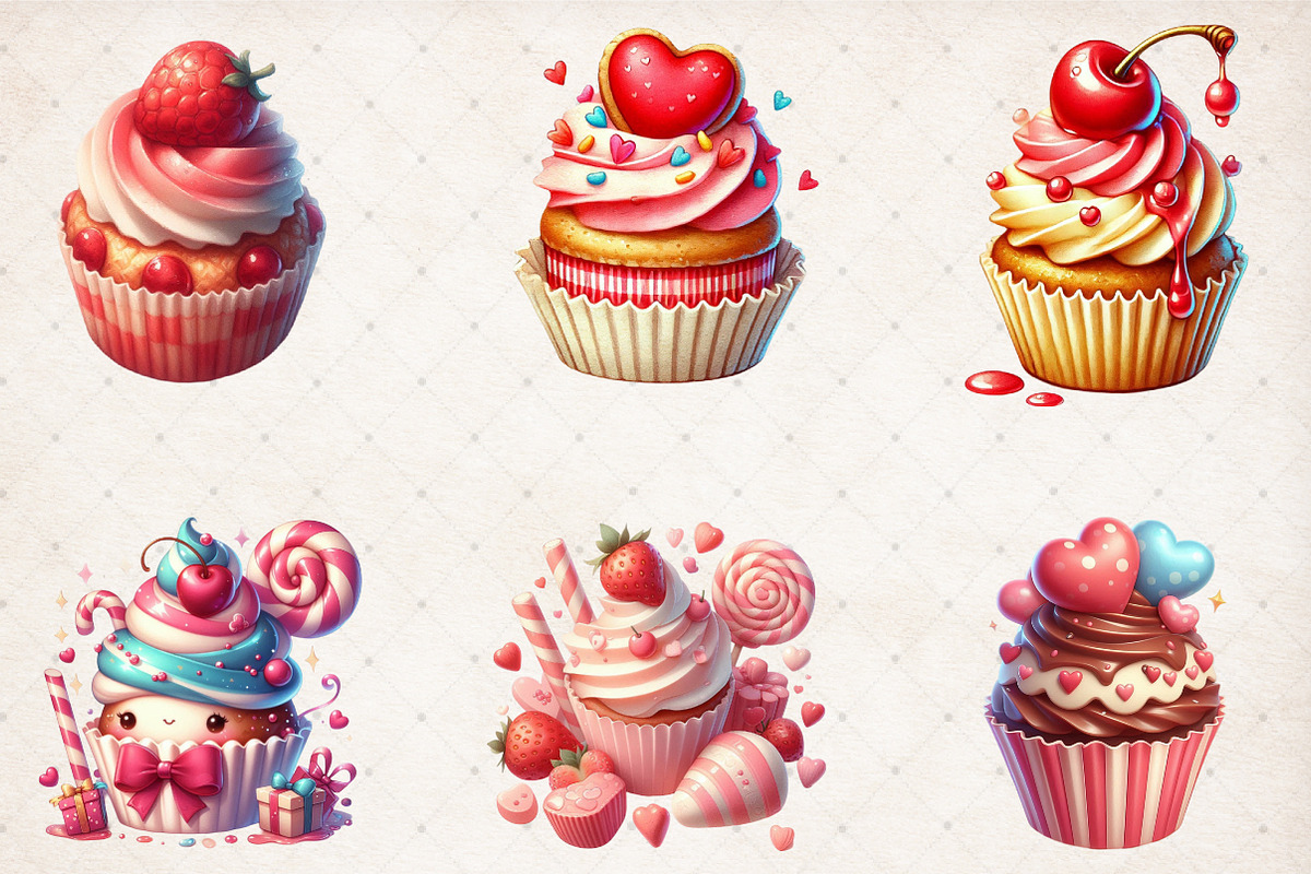Watercolor Valentine's Treat Clipart, an Illustration by SinaCreation (Photo 5 of 5)